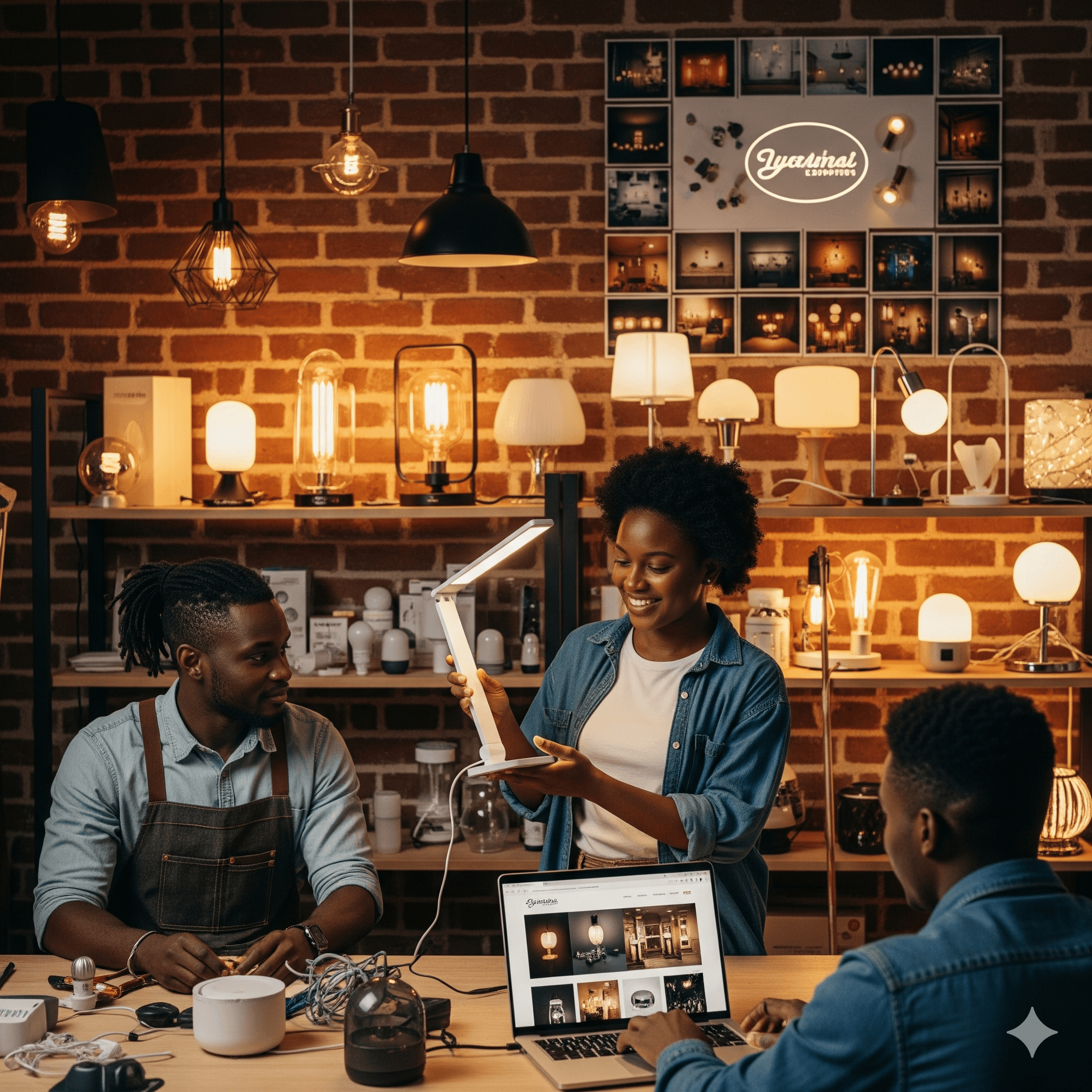 The Moderne Lighting showroom