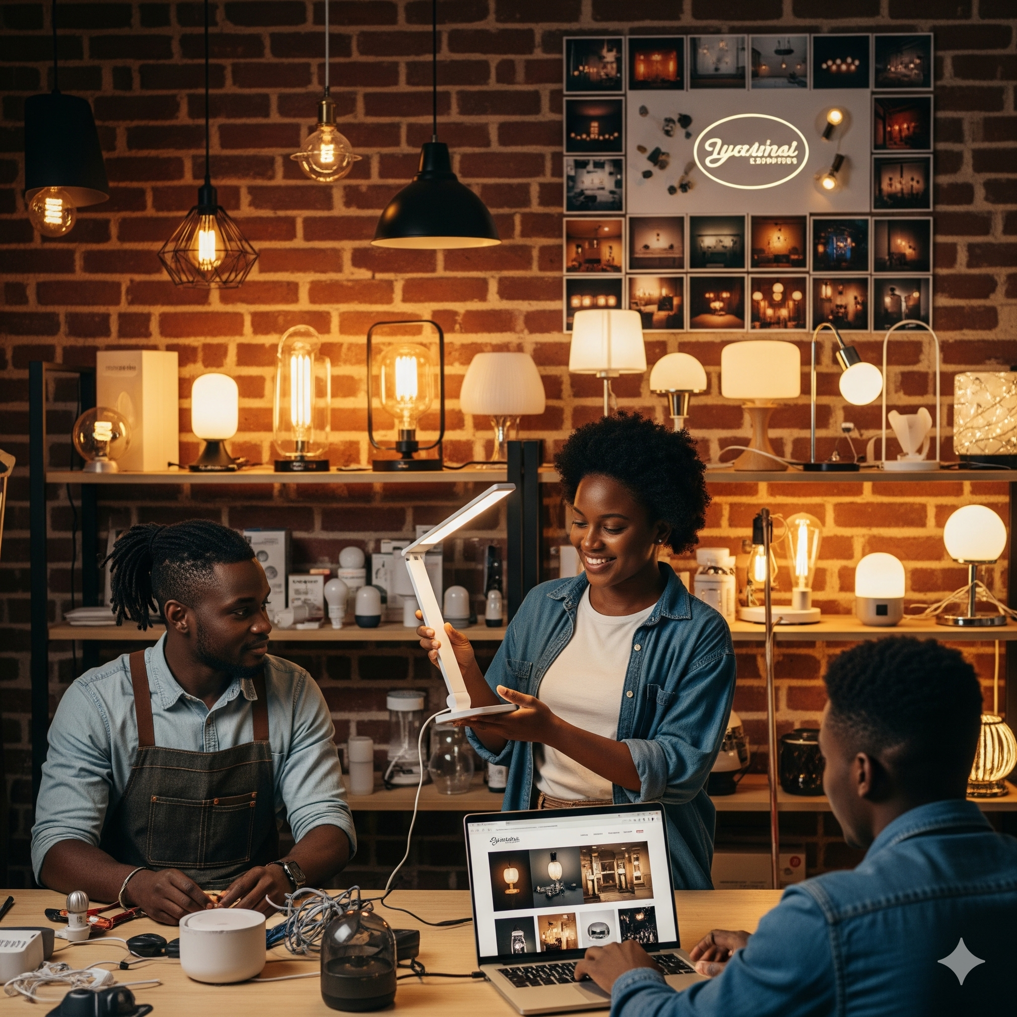 The Moderne Lighting showroom